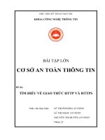 CƠ SỞ AN TOÀN THÔNG TIN   Đề tài: TÌM HIỂU VỀ GIAO THỨC HTTP VÀ HTTPS