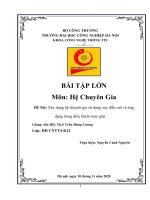 BÀI TẬP LỚN Môn: Hệ Chuyên Gia Đề Tài: Xây dựng hệ chuyên gia sử dụng suy diễn mờ và ứng dụng trong điều khiển máy giặt.