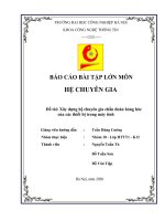 BÁO CÁO BÀI TẬP LỚN MÔN HỆ CHUYÊN GIA  Đề tài: Xây dựng hệ chuyên gia chẩn đoán hỏng hóc của các thiết bị trong máy tính