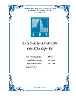 Báo cáo bài tập lớn Cấu kiện điện tử: mạch tạo xung vuông sử dụng IC555.