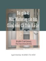 Marketing căn bản: tủ lạnh samsung