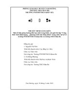 SÁNG KIẾN KINH NGHIỆM: Một số biện pháp hướng dẫn học sinh trung bình- yếu giải bài tập "Côngthức tính nhiệt lượng  - phương trình cân bằng nhiệt" trong môn vật lý 8