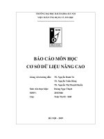 BÁO CÁO MÔN HỌC CƠ SỞ DỮ LIỆU NÂNG CAO