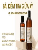 Marketing căn bản: gel bí đao cocoon