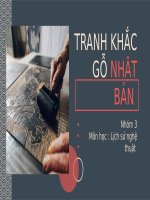 tiểu luận môn lịch sử nghệ thuật đề tài TRANH KHẮC gỗ NHẬT bản 