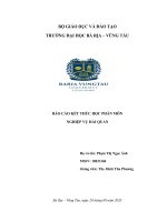 Báo cáo kêt thúc học phần môn nghiệp vụ hải quan