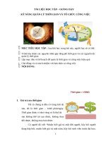 TÀI LIỆU HỌC TẬP – GIẢNG DẠY KỸ NĂNG QUẢN LÝ THỜI GIAN VÀ TỔ CHỨC CÔNG VIỆC