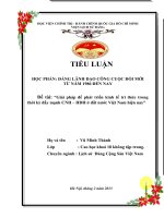 TIỂU LUẬN Đề tài:  “Giải pháp để phát triển kinh tế tri thức trong thời kỳ đẩy mạnh CNH – HĐH ở đất nước Việt Nam hiện nay”