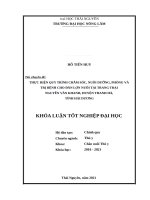 Thực hiện quy trình chăm sóc nuôi dưỡng, phòng và trị bệnh cho lợn nuôi tại trại lợn nguyễn văn khanh, huyện thanh hà, tỉnh hải dương  
