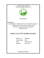 Thực hiện quy trình chăm sóc nuôi dưỡng, phòng và trị bệnh cho lợn nuôi tại trại lợn nguyễn văn khanh, huyện thanh hà, tỉnh hải dương  