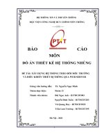 ĐỒ ÁN THIẾT KẾ HỆ THỐNG NHÚNG:  ĐỀ TÀI: XÂY DỰNG HỆ THỐNG THEO DÕI MÔI  TRƯỜNG VÀ ĐIỀU KHIỂN THIẾT BỊ THÔNG QUA WEB SERVER