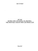 SỔ TAY HƯỚNG DẪN XÂY DỰNG XÃ, PHƯỜNG, THỊ TRẤN ĐẠT CHUẨN TIẾP CẬN PHÁP LUẬT