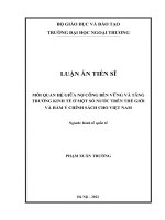 Mối quan hệ giữa nợ công bền vững và tăng trưởng kinh tế ở một số nước trên thế giới và hàm ý chính sách cho việt nam 