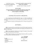 QUI CHẾ Trách nhiệm thực hiện thủ tục hành chính theo cơ chế một cửa trong lĩnh vực tài nguyên môi trườngtại Sở Tài nguyên và Môi trường