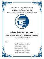 BÁO CÁO BÀI TẬP LỚN Môn Kĩ thuật Xung số và Điều khiển Tương tự: Cảm biến chuyển động bật tắt Bóng đèn và Kết hợp điều khiển bằng Bluetooth qua App trên nền tảng