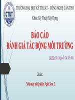 BÁO CÁO ĐÁNH GIÁ TÁC ĐỘNG MÔI TRƯỜNG Dự án Nhà máy nhiệt điện Nghi Sơn 2
