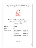 Báo cáo đồ án thiết kế hệ thống nhúng: Đo độ ẩm, nhiệt đô trong phòng hiển thị qua LCD