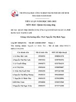 TIỂU LUẬN QUẢN TRỊ CHUỖI CUNG ỨNG tại cơ sở sản XUẤT cà PHÊ RANG XAY TASTE CAFÉ 