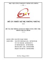 Đồ án thiết kế hệ thống nhúng: Đề tài Hệ thống giám sát điện năng tiêu thụ trong hộ gia đình
