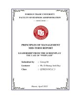 Group 8 report fletcher whiplash leadership