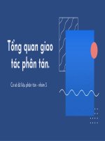 Bài tập lớn Cơ sở dữ liệu phân tán: Tổng quan giao tác phân tán.