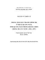 Phong trào đấu tranh chính trị ở thị xã quảng ngãi, tỉnh quảng ngãi trong kháng chiến chống mĩ, cứu nước (1954   1975) 