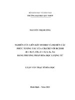 Nghiên cứu liên kết hydro và độ bền các phức tương tác của CH3CHZ với RCZOH (r= h, f, CH3; z= o, s, se, te) bằng phương pháp hóa học lượng tử 