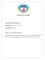 Báo cáo Kinh tế quốc tế: Lý thuyết HECKSCHEROHLIN Phân tích những ưu điểm, nhược điểm của lý thuyết HO. Việt Nam đã ứng dụng lý thuyết HO như thế nào trong việc định hướng sản xuất và thương mại của quốc gia. Đưa ra nhận xét.