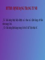Bài giảng môn Tin học lớp 7 năm học 2021-2022 - Bài tập thực hành 5: Định dạng trang tính (Trường THCS Thành phố Bến Tre)