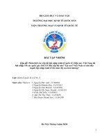 Báo cáo nhóm môn Kinh tế quốc tế: Chủ đề: Phân biệt các cấp độ hội nhập kinh tế quốc tế. Hiện nay Việt Nam đã  hội nhập với các quốc gia ASEAN đến cấp độ nào? Tại sao? Việt Nam có nên đẩy mạnh hội nhập kinh tế lên mức độ cao hơn không?