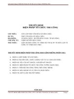 Thuyết Minh Biện pháp Thi Công nhà Văn Hóa Hòa Châu