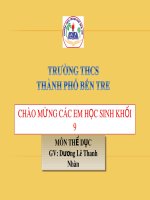 Bài giảng môn Thể dục lớp 9 năm học 2021-2022: Bài thể dục phát triển chung 45 nhịp (Trường THCS Thành phố Bến Tre)