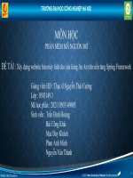 PHẦN MỀM MÃ NGUỒN MỞ  ĐỀ TÀI : Xây dựng website bán máy tính cho cửa hàng An An trên nền tảng Spring Framework