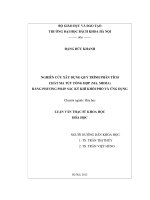 Nghiên cứu xây dựng quy trình phân tích chất ma túy tổng hợp (ma, mdma) bằng phương pháp sắc ký khí khối phổ và ứng dụng 