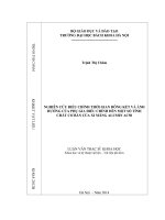 Nghiên cứu điều chỉnh thời gian đông kết và ảnh hưởng của phụ gia điều chỉnh đến một số tính chất cơ bản của xi măng alumin ac50 