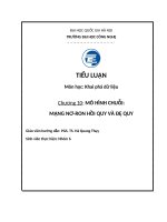 Tiểu luận Khai phá dữ liệu: Đề tài Mô hình chuỗi: Mạng Nơ ron hồi quy và đệ quy