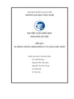 BÀI TIỂU LUẬN MÔN HỌC KHAI PHÁ DỮ LIỆU: Đề tài HỒI QUY TỰ ĐỘNG CHỨNG MINH ĐỊNH LÝ VÀ LOGIC BẬC NHẤT