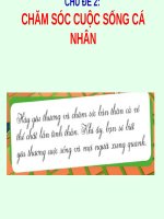 Bài giảng môn Hoạt động trải nghiệm, hướng nghiệp lớp 6 năm học 2021-2022 - Chủ đề 2: Chăm sóc cuộc sống cá nhân (Trường THCS Thành phố Bến Tre)