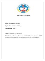 Lớp học phần : Kinh tế quốc tế  Chủ đề : Lý thuyết HECKSCHEROHLIN Phân tích những ưu điểm, nhược điểm của lý thuyết HO. Việt Nam đã ứng dụng lý thuyết HO như thế nào trong việc định hướng sản xuất và thương mại của quốc gia. Đưa ra nhận xét.