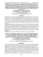 Nghiên cứu xây dựng quy trình nhân giống từ hạt cây chùm ngây ở giai đoạn vườn ươm và xác định, đánh giá hàm lượng một số kim loại trong lá cây chùm ngây (Moringa oleifera) trồng