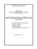 ĐÁNH GIÁ KHẢ NĂNG tạo ĐỘNG lực LAO ĐỘNG của CHÍNH SÁCH đãi NGỘ tại CÔNG TY TNHH MAY TINH lợi