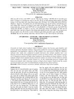 Nhận thức – thái độ – hành vi của học sinh THPT về vấn đề bạo lực học đường