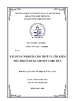 Xây dựng website cho thuê và tìm kiếm nhà trọ sử dụng ASP net core MVC