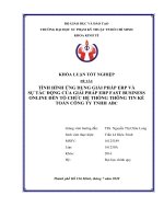 Tình hình ứng dụng giải pháp ERP và sự tác động của giải pháp ERP fast business online đến tổ chức hệ thồng thông tin kế toán công ty TNHH ABC