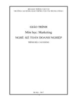 Giáo trình Marketing (Nghề Kế toán doanh nghiệp - Trình độ Cao đẳng): Phần 1 - CĐ GTVT Trung ương I