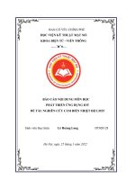 BÁO cáo nội DUNG môn học PHÁT TRIỂN ỨNG DỤNG IOT đề tài NGHIÊN cứu cảm BIẾN NHIỆT độ LM35 