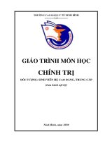 Giáo trình Chính trị  Trường Cao đẳng Y tế Ninh Bình