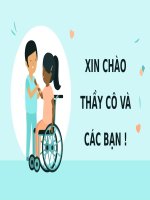 HỌC PHẦN CHĂM sóc sức KHỎE NGƯỜI BỆNH cần PHỤC hồi CHỨC NĂNG