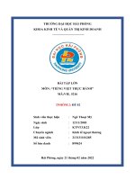 BÀI tập lớn môn TIẾNG VIỆT THỰC HÀNH