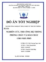 Nghiên cứu, thi công hệ thống phòng cháy và báo cháy cho nhà phố